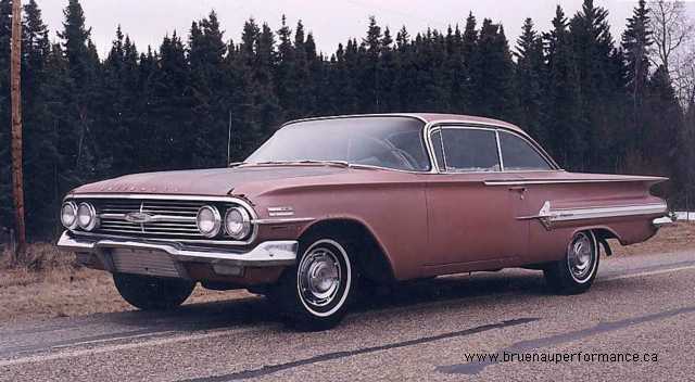 1958 Parisienne sport coupe and a 1960 Impala sport coupe